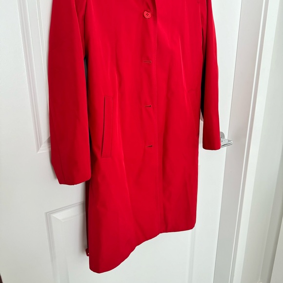 Bright Red Trench Coat - Picture 6 of 10